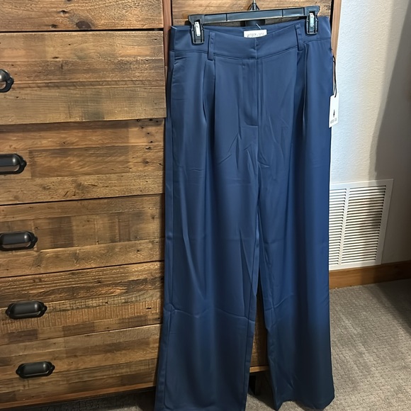 NWT White room & Cactus blue pant suit-crop jacket and wide leg pant - Picture 5 of 8